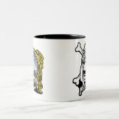 猟犬をブラッドハウンド用心して下さい ツートーンマグカップ (中央)