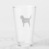 猟犬シルエットカスタム飲みグラス タンブラーグラス (裏面)