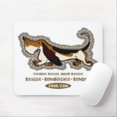 猟犬パッチ マウスパッド (マウス)