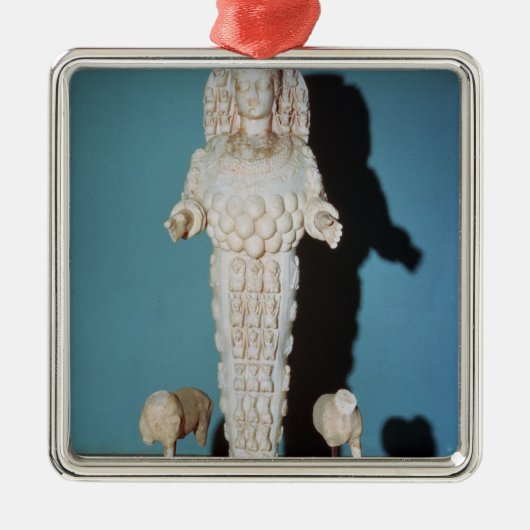 猟犬、c.AD 135-75を持つArtemisの彫像 メタルオーナメント (正面)