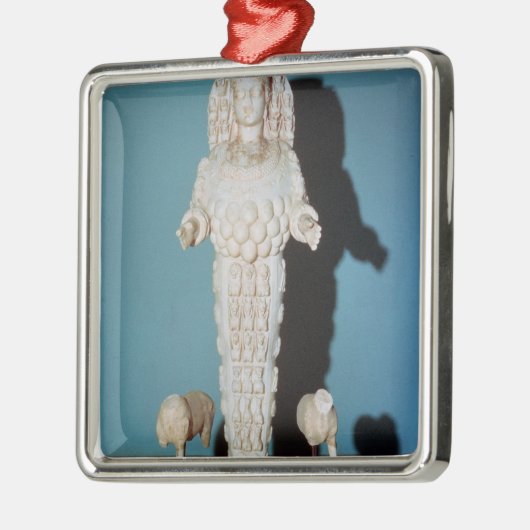 猟犬、c.AD 135-75を持つArtemisの彫像 メタルオーナメント (左)