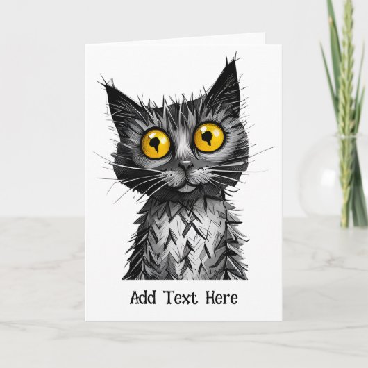 猫あいさつパーソナライズされたカード シーズンカード (正面)