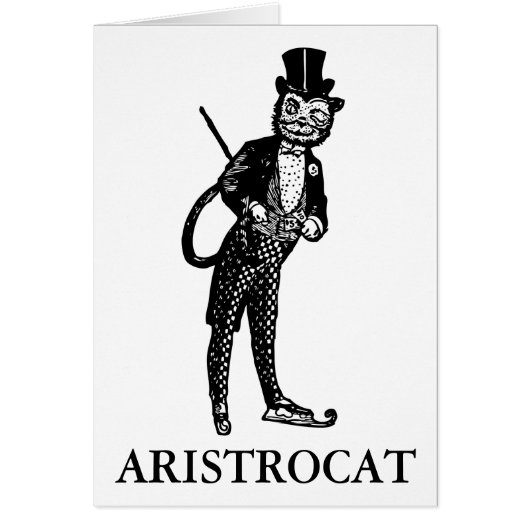 猫あいさつビクトリアンカードAristrocat (正面)
