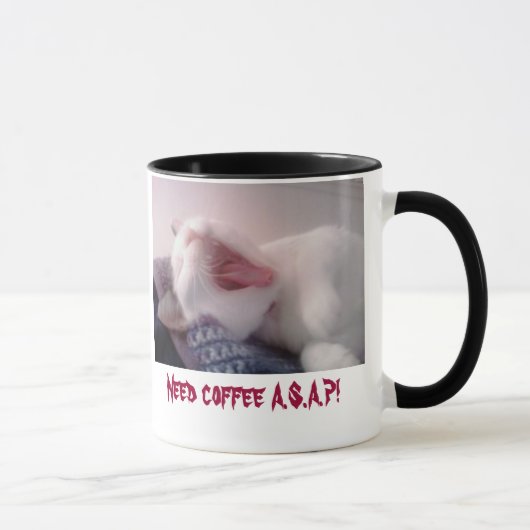 猫あくびをする マグカップ (右)