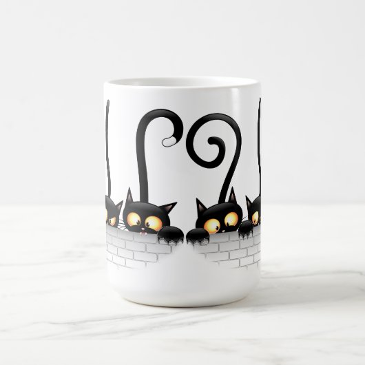 猫いけなとよくはしゃぐキャラクター コーヒーマグカップ (中央)