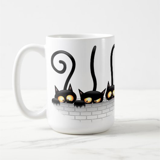 猫いけなとよくはしゃぐキャラクター コーヒーマグカップ (左)