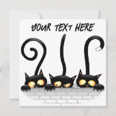 猫いけなとよくはしゃぐキャラクター サンキューカード (正面)