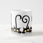 猫いけなとよくはしゃぐキャラクター ジャンボコーヒーマグカップ (正面)