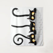 猫いけなとよくはしゃぐキャラクター タペストリー (正面)