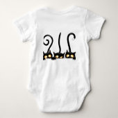 猫いけなとよくはしゃぐキャラクター ベビーボディスーツ (裏面)