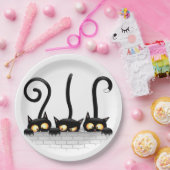 猫いけなとよくはしゃぐキャラクター ペーパープレート (パーティー)