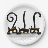 猫いけなとよくはしゃぐキャラクター ペーパープレート (正面)