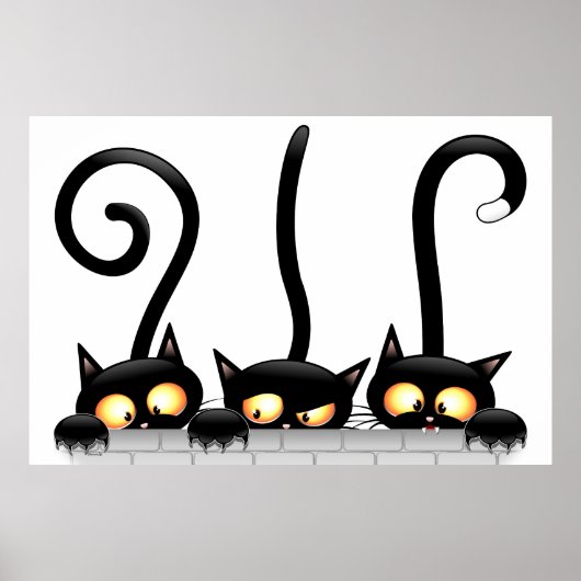 猫いけなとよくはしゃぐキャラクター ポスター (正面)