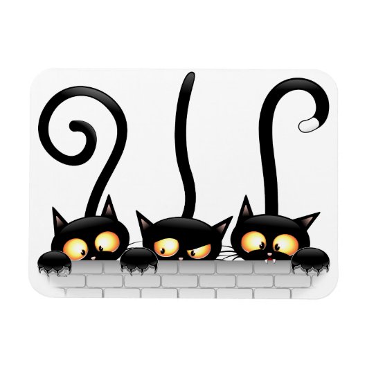 猫いけなとよくはしゃぐキャラクター マグネット (横)