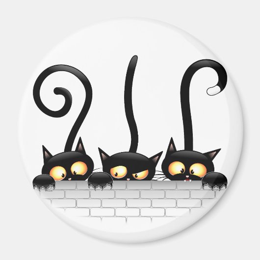 猫いけなとよくはしゃぐキャラクター マグネット (正面)