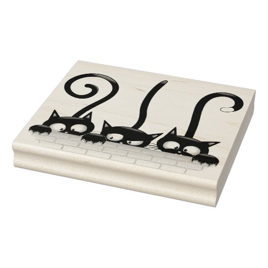 猫いけなとよくはしゃぐキャラクター ラバースタンプ (スタンプ)