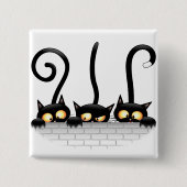 猫いけなとよくはしゃぐキャラクター 缶バッジ (正面)