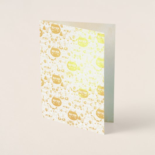 猫いけなカード 箔カード (正面)