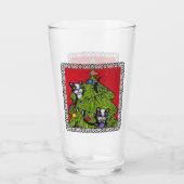 猫いけな登山クリスマスツリーブラックフレーム タンブラーグラス (裏面)