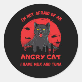 猫いけな。猫おもしろい獣。いたずら猫 ラウンドシール