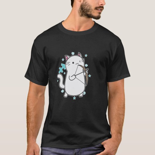 猫いて座星座 Tシャツ (正面)