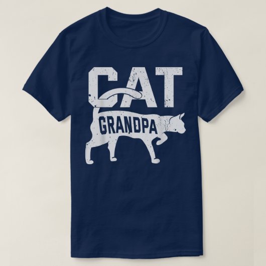 猫おじいちゃん子猫ペットオーナーニャー父の日  Tシャツ (デザイン正面)