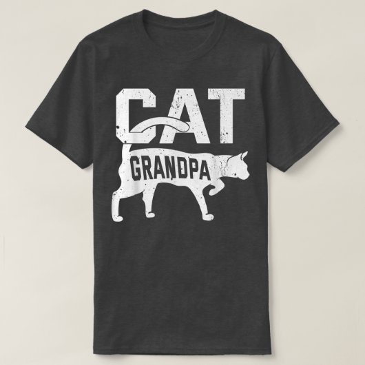 猫おじいちゃん子猫ペットオーナーニャー父の日 Tシャツ (デザイン正面)