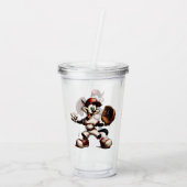 猫おっちょこちょいの野球の投手 アクリルタンブラー (裏面)