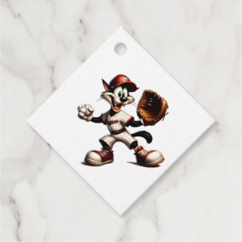 猫おっちょこちょいの野球の投手 フェイバータグ