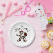 猫おっちょこちょいの野球の投手 ペーパープレート (パーティー)