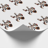 猫おっちょこちょいの野球の投手 ラッピングペーパー (角)