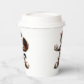 猫おっちょこちょいの野球の投手 紙コップ (左)