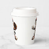 猫おっちょこちょいの野球の投手 紙コップ (右)