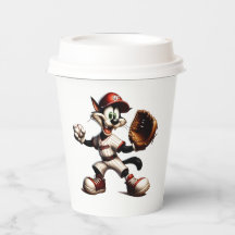 猫おっちょこちょいの野球の投手