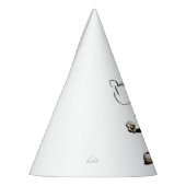 猫おっちょこちょいの野球投手がハッピーバースデーを巻き上げる パーティーハット (左)