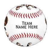 猫おっちょこちょいの野球投手が追い上げる追加文字 野球ボール (正面)