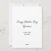 猫おばあちゃんパーソナライズされたペット写真母の日 シーズンカード (裏面)