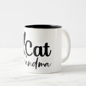 猫おばあちゃん子ネコ愛人 ツートーンマグカップ (正面右)