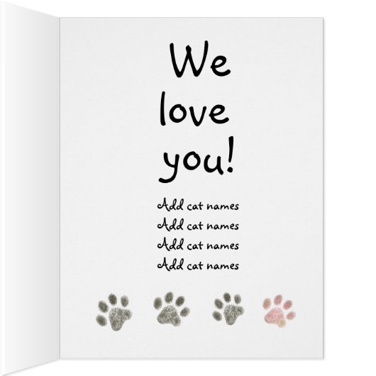 猫おもしろいからのバレンタインの贈り物カスタム (内側(右))