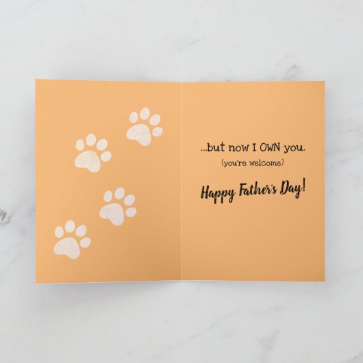 猫おもしろいからの父の日 – 私はあなたを所有 カード (内部)