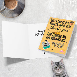 猫おもしろいから来たかわいい黄色いお父さんの日 カード