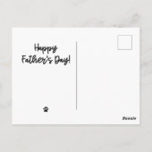 猫おもしろいから来たかわいい黄色いお父さんの日 ポストカード (裏面)