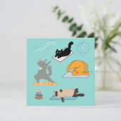 猫おもしろいがヨガに カード (スタンド正面)