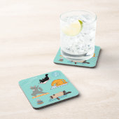 猫おもしろいがヨガに コースター (右側)