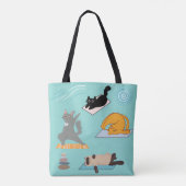 猫おもしろいがヨガに トートバッグ (裏面)