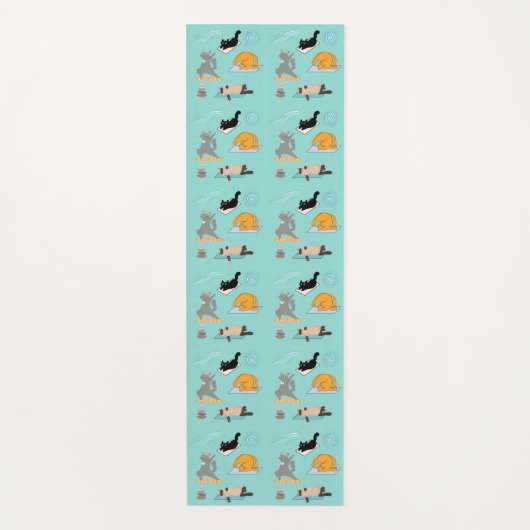 猫おもしろいがヨガに ヨガマット (正面)