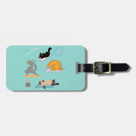 猫おもしろいがヨガに ラゲッジタグ