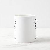 猫おもしろいが悪い コーヒーマグカップ (中央)