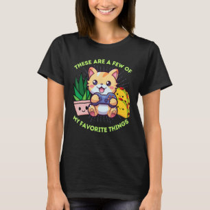猫おもしろいが植えお気に入りのてタコス神 Tシャツ