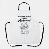 猫おもしろいが気まずい エプロン (正面)